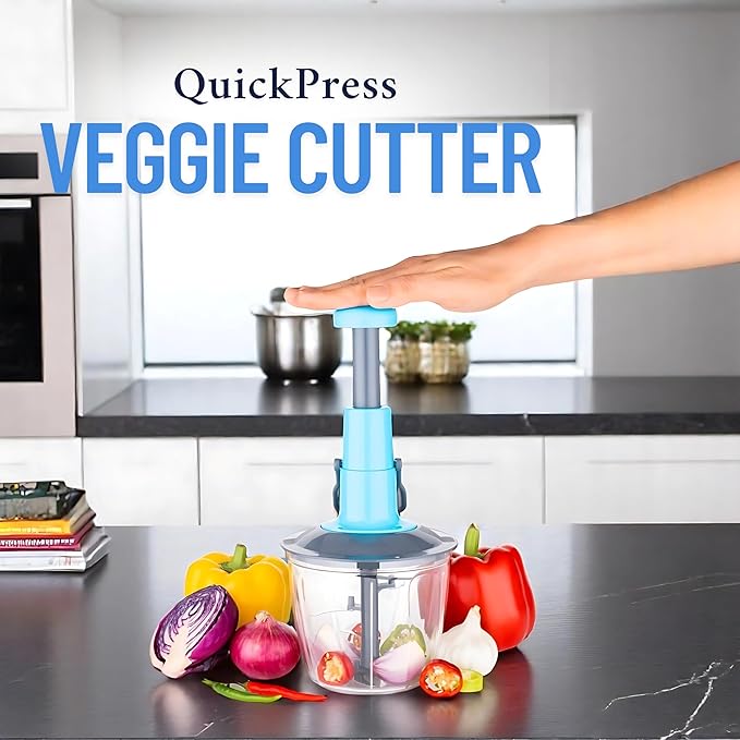 QuickPress Veggie Chopper – One-Push Vegetable & Fruit Cutter