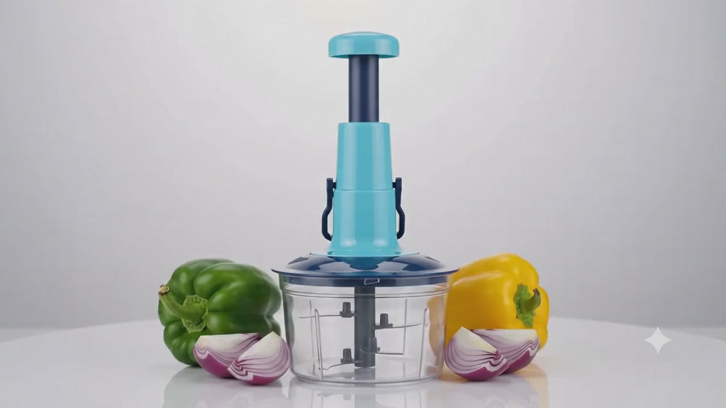 QuickPress Veggie Chopper – One-Push Vegetable & Fruit Cutter